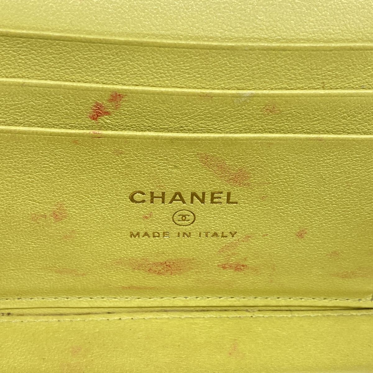 Chanel Shoulder Bag Quilted Lambskin Lime Green Gold — view 5