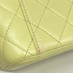 Chanel Shoulder Bag Quilted Lambskin Lime Green Gold — view 7