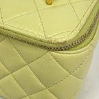 Chanel Shoulder Bag Quilted Lambskin Lime Green Gold — view 6