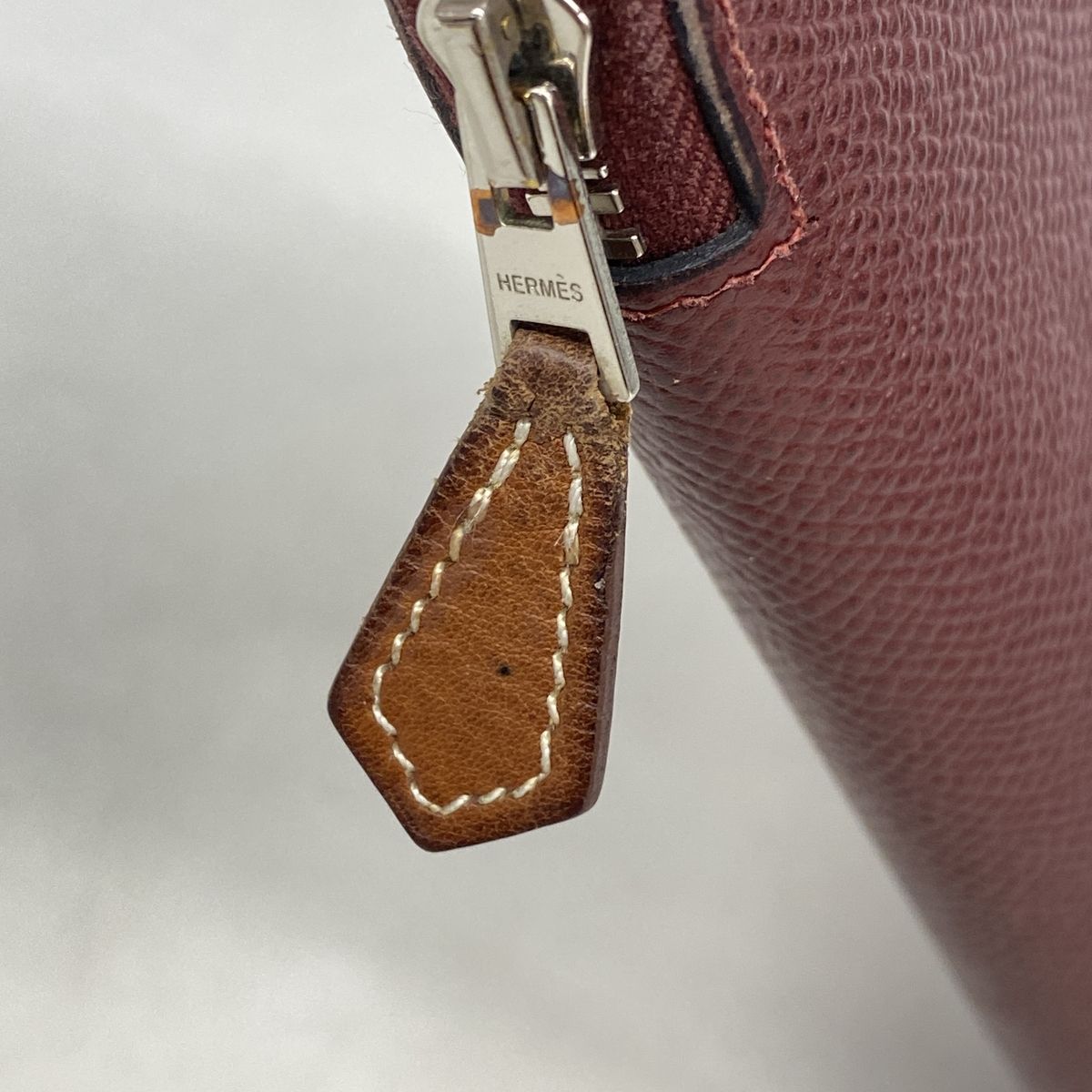 Hermes Wallet Azap Long Silk'in Veau Epsom Rouge Ash Silver — view 7