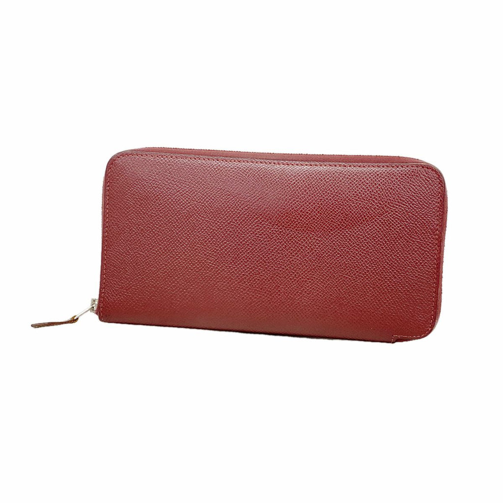 Hermes Wallet Azap Long Silk'in Veau Epsom Rouge Ash Silver