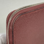 Hermes Wallet Azap Long Silk'in Veau Epsom Rouge Ash Silver — view 6