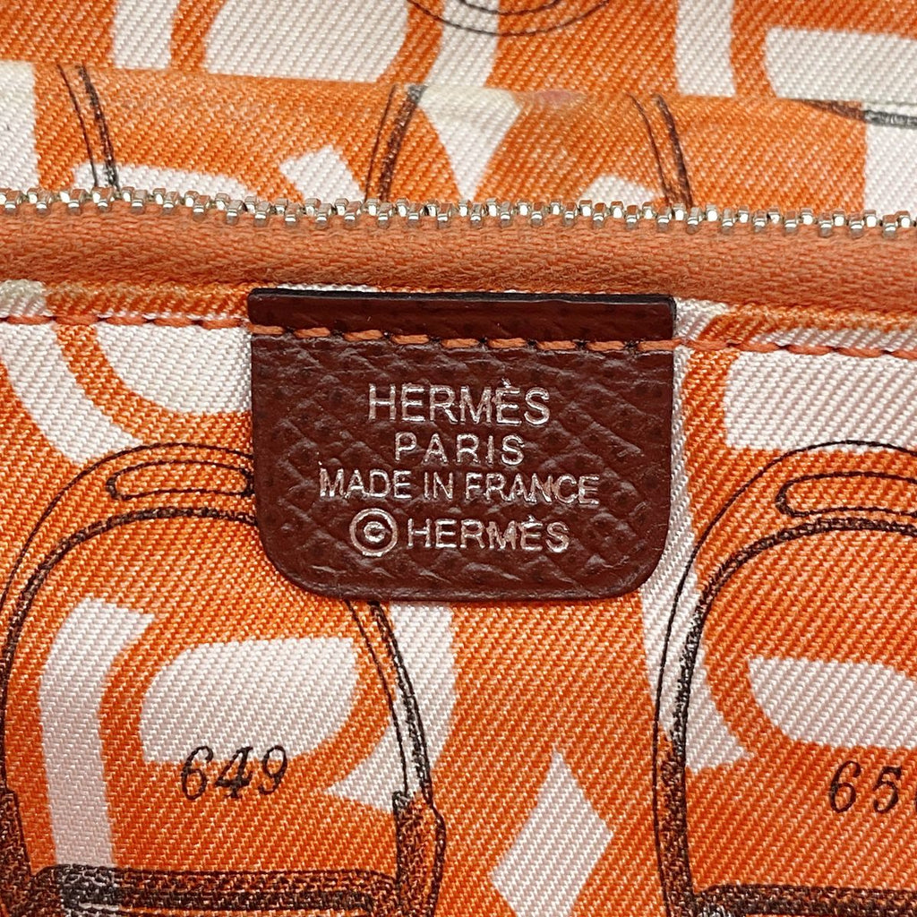 Hermes Wallet Azap Long Silk'in Veau Epsom Rouge Ash Silver — view 4