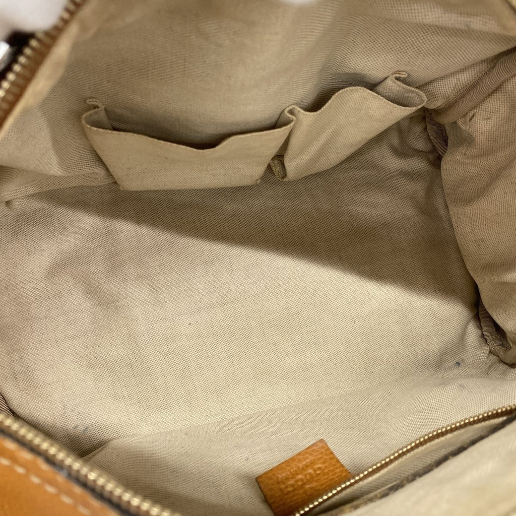 Gucci Handbag Sherry Line Leather Brown Champagne Gold 2-Way Bag — view 4