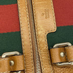 Gucci Handbag Sherry Line Leather Brown Champagne Gold 2-Way Bag — view 7