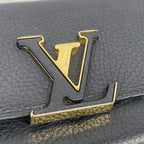 Louis Vuitton Wallet Taurillon Portefeuille Capucines Noir — view 7