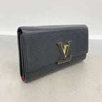 Louis Vuitton Wallet Taurillon Portefeuille Capucines Noir — view 2
