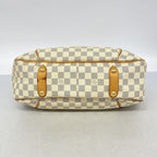 Louis Vuitton Shoulder Bag Damier Azur Galleria PM White — view 3