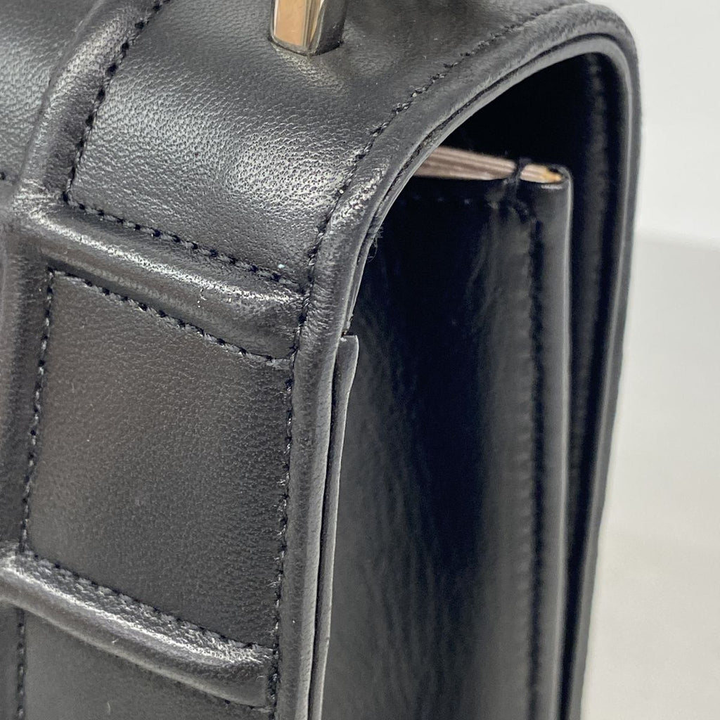 Dior Shoulder Bag Diorama Leather Black Silver — view 6