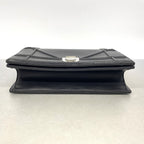 Dior Shoulder Bag Diorama Leather Black Silver — view 3