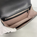 Dior Shoulder Bag Diorama Leather Black Silver — view 4