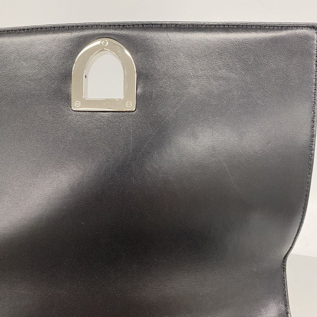 Dior Shoulder Bag Diorama Leather Black Silver — view 8
