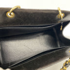 Chanel Chain Tote Bag Quilted Patent Leather Black Gold — view 4