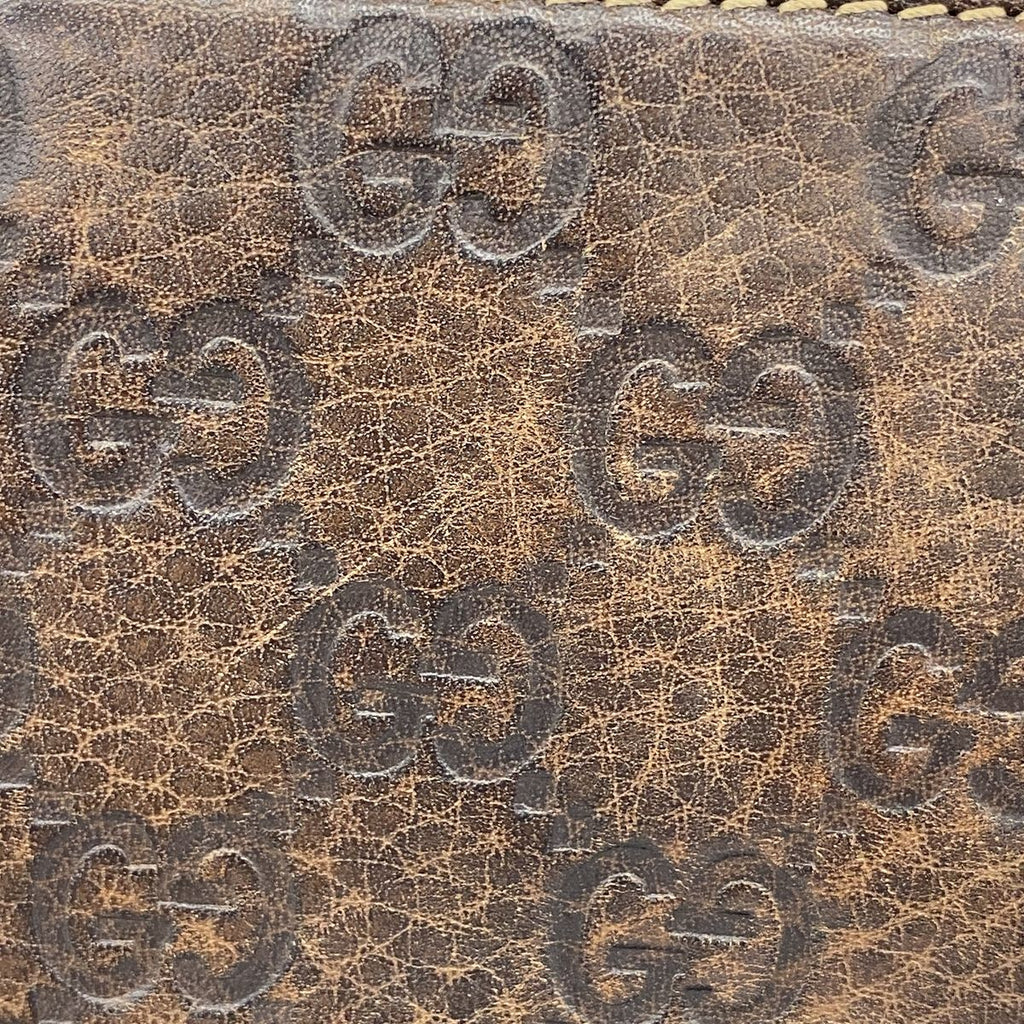 Gucci Wallet Guccissima Bamboo Leather Brown Champagne Gold — view 8