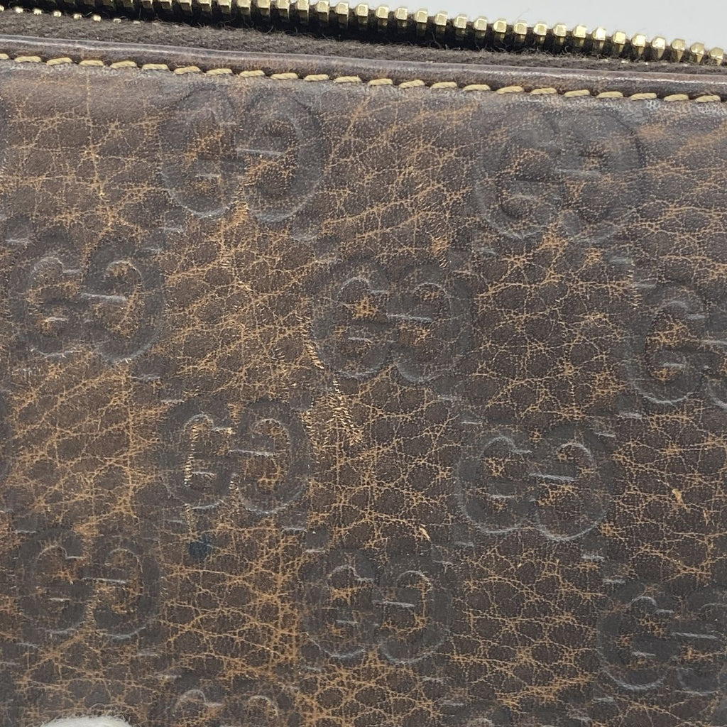 Gucci Wallet Guccissima Bamboo Leather Brown Champagne Gold — view 7