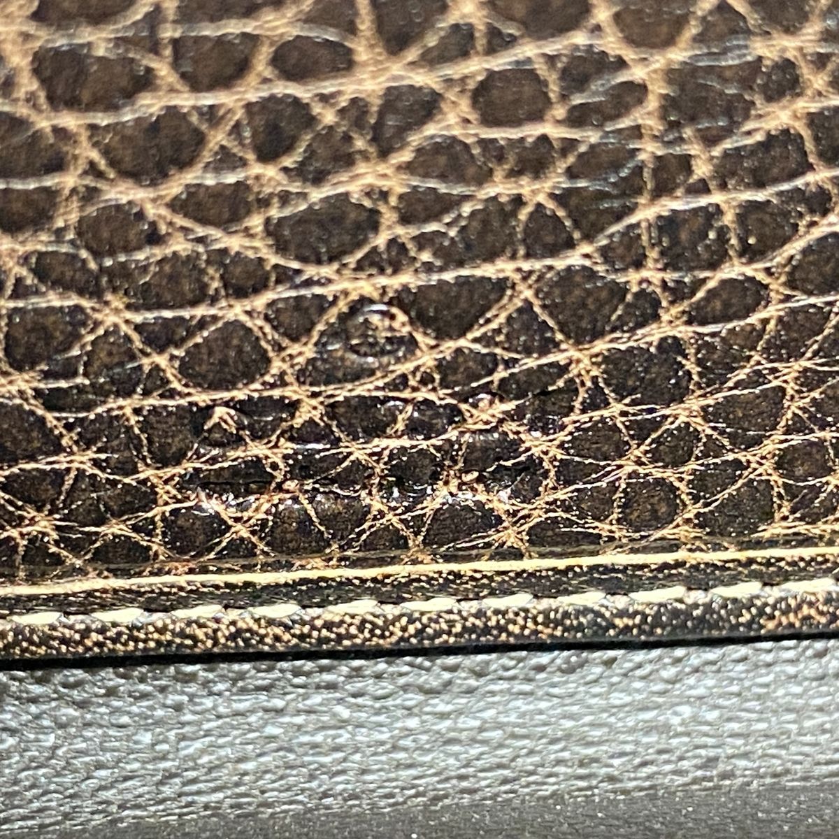 Gucci Wallet Guccissima Bamboo Leather Brown Champagne Gold — view 4