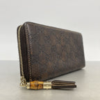 Gucci Wallet Guccissima Bamboo Leather Brown Champagne Gold — view 2