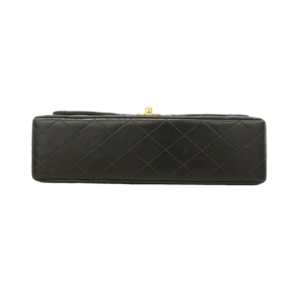 Chanel Shoulder Bag Quilted Lambskin Black Gold — view 3