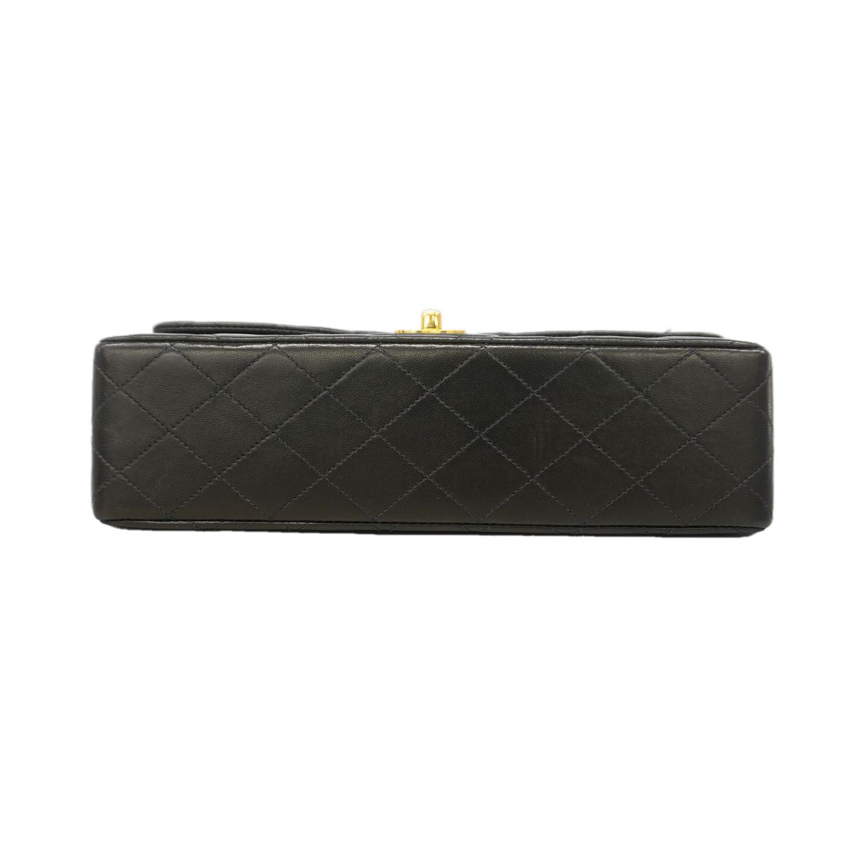 Chanel Shoulder Bag Quilted Lambskin Black Gold — view 3