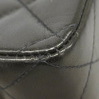 Chanel Shoulder Bag Quilted Lambskin Black Gold — view 6