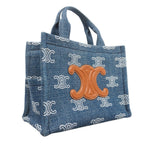 Celine Tote Bag Small Kabataize Denim Blue Gold 2-Way — view 2