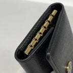 Chanel Key Case Coco Buttons Leather Black Gold Key Holder — view 5