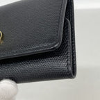Chanel Key Case Coco Buttons Leather Black Gold Key Holder — view 6
