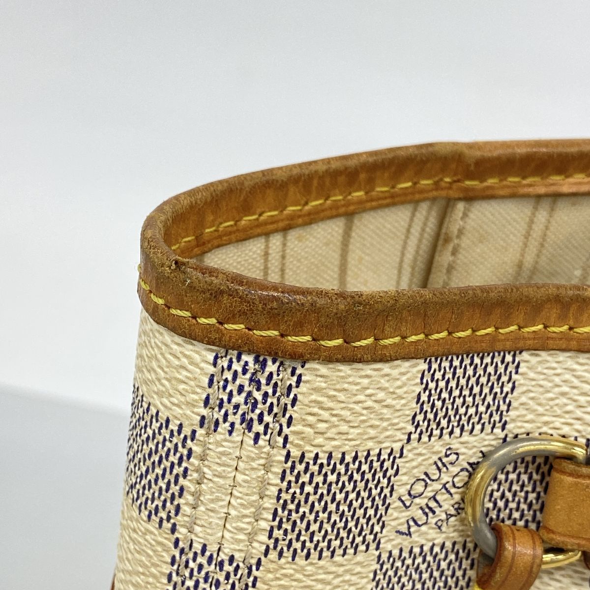 Louis Vuitton Tote Bag Damier Azur Neverfull PM White — view 6