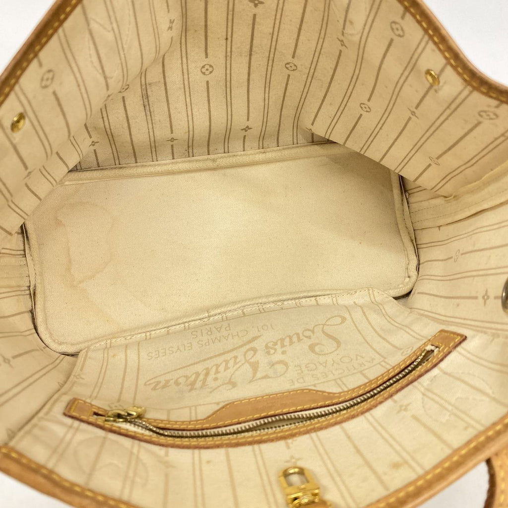 Louis Vuitton Tote Bag Damier Azur Neverfull PM White — view 4