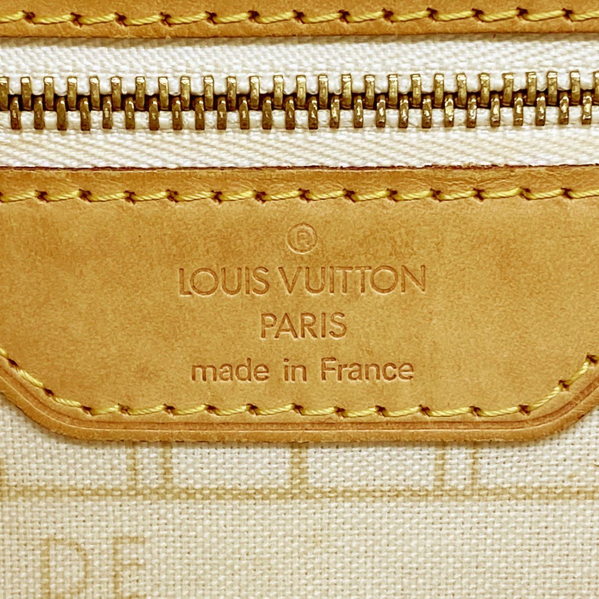 Louis Vuitton Tote Bag Damier Azur Neverfull PM White — view 5