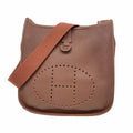 Hermes Shoulder Bag Evelyne Taurillon Clemence Sienne Gold
