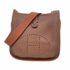 Hermes Shoulder Bag Evelyne Taurillon Clemence Sienne Gold