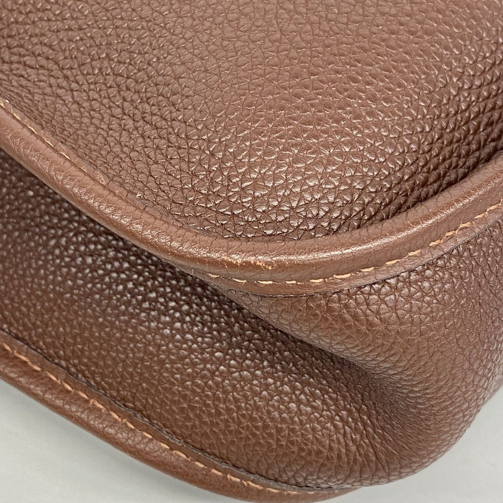 Hermes Shoulder Bag Evelyne Taurillon Clemence Sienne Gold — view 6