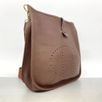 Hermes Shoulder Bag Evelyne Taurillon Clemence Sienne Gold — view 2