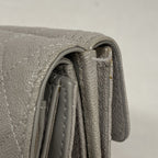 Chanel Trifold Wallet Boy Caviar Leather Gray Silver — view 6