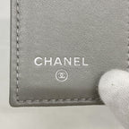 Chanel Trifold Wallet Boy Caviar Leather Gray Silver — view 4