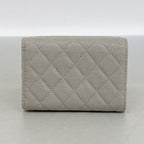 Chanel Trifold Wallet Boy Caviar Leather Gray Silver — view 7
