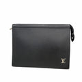Louis Vuitton Clutch Taiga Pochette Voyage Black