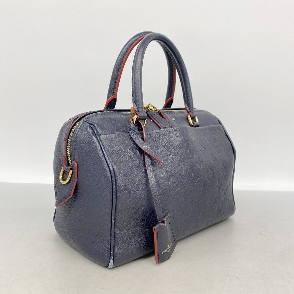 Louis Vuitton Handbag Monogram Empreinte Speedy Bandouliere 25 Marine Rouge — view 2