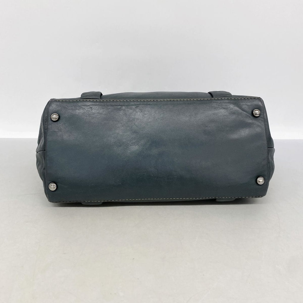Chanel Tote Bag 2.55 Quilted Leather Dark Green Silver — view 3