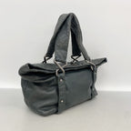 Chanel Tote Bag 2.55 Quilted Leather Dark Green Silver — view 2