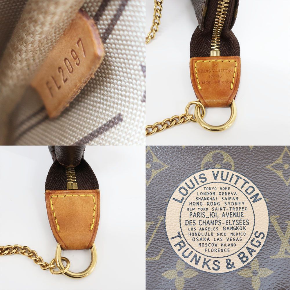 Louis Vuitton Mini Pochette Accessoires T&B Monogram Brown GD Leather Handbag — view 7