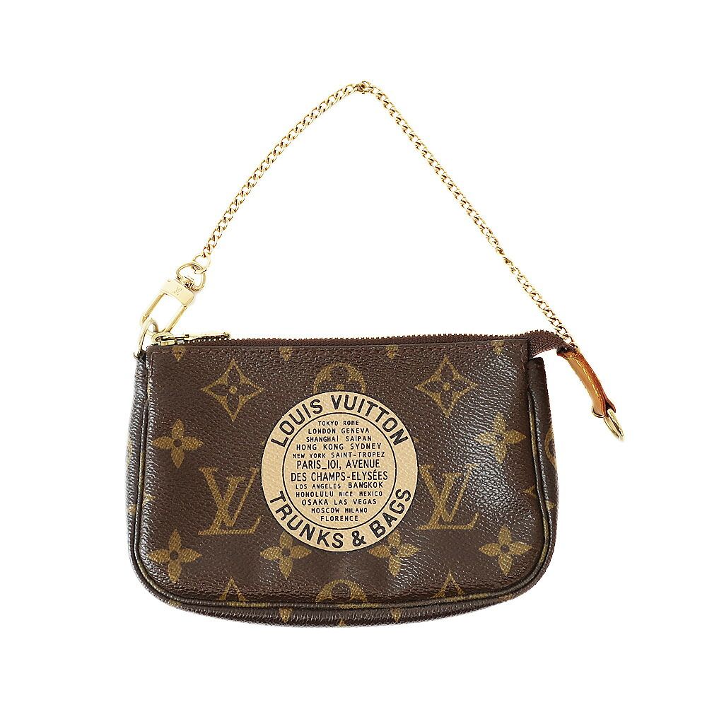 Louis Vuitton Mini Pochette Accessoires T&B Monogram Brown GD Leather Handbag