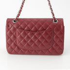 Chanel Quilted 25 Lambskin Double Flap Chain Shoulder Bag Burgundy — view 5
