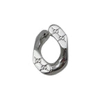Gucci Earrings Signature Twisted Hoop GG Pattern Logo Silver — view 2