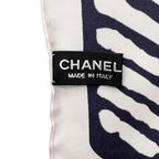 Chanel Silk Scarf CC Logo Zebra Print Black Pink — view 7