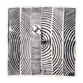 Chanel Silk Scarf CC Logo Zebra Print Black Pink