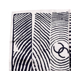 Chanel Silk Scarf CC Logo Zebra Print Black Pink — view 3