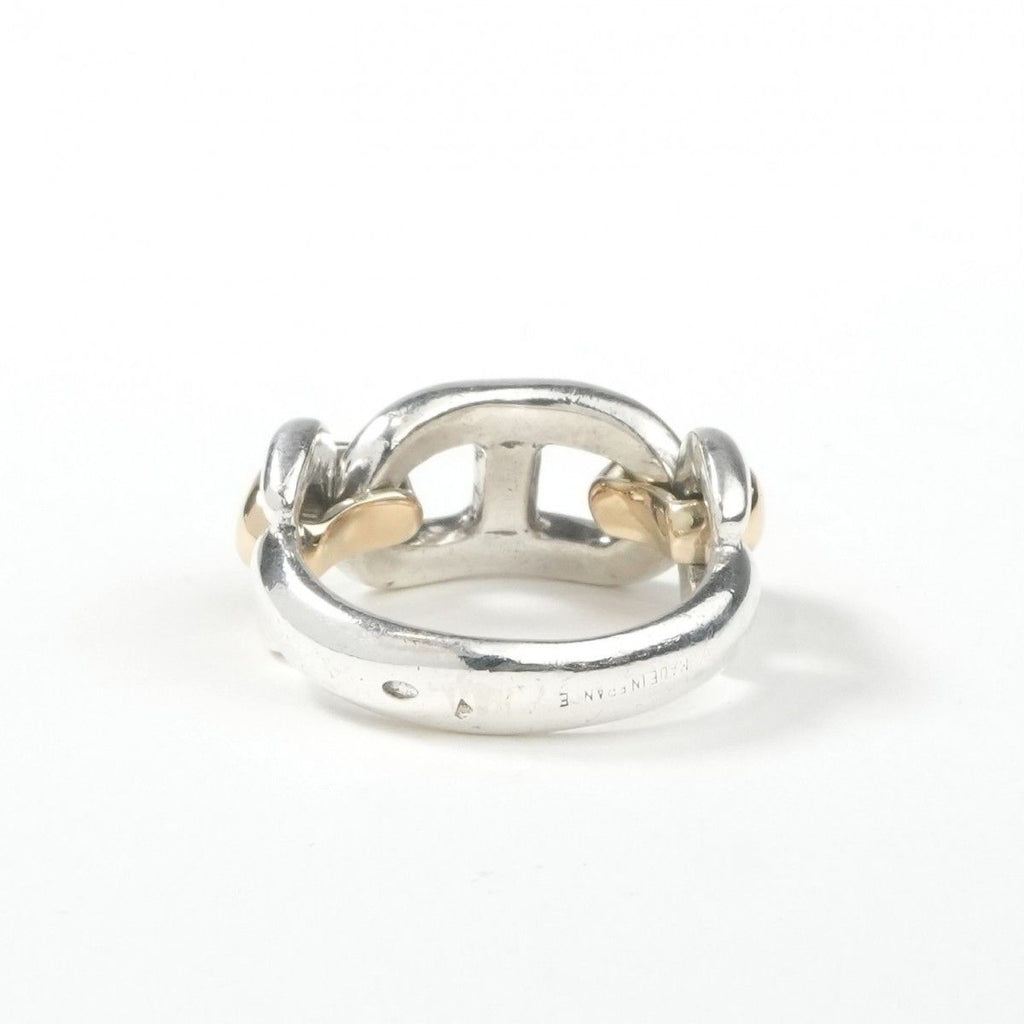 Hermes Chaine D'ancre Ring Yellow Gold Silver — view 5