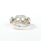 Hermes Chaine D'ancre Ring Yellow Gold Silver — view 5